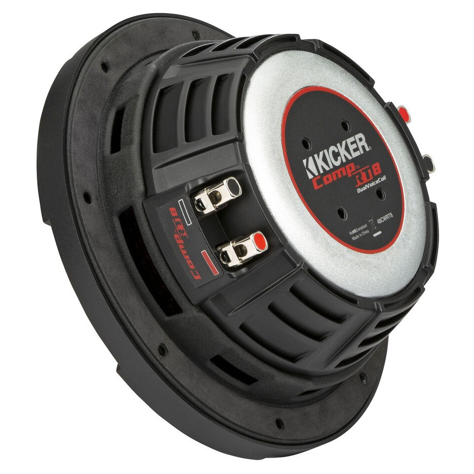 Kicker CompRT CWRT82, 8-tommer basselement, 2 x 2 ohm