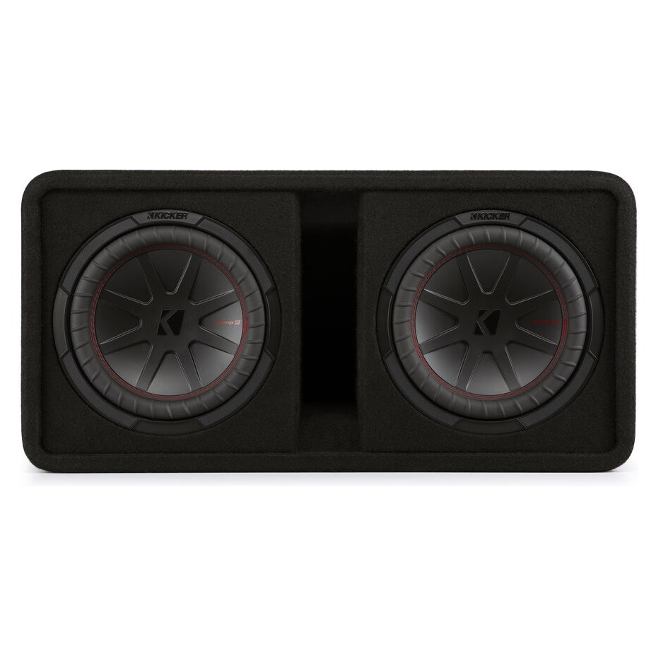 Kicker CompR DCWR102, 2 x 10 tommer basskasse, 2 ohm