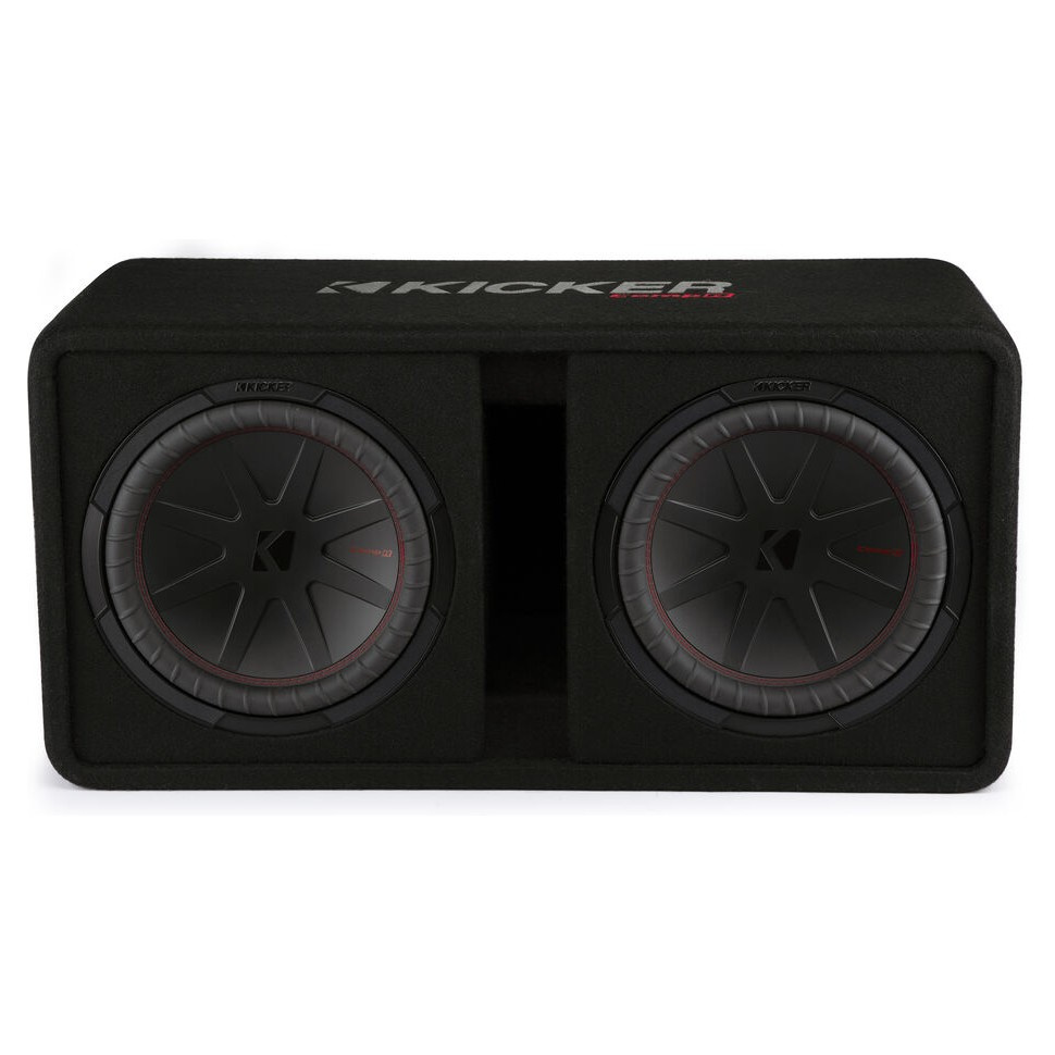 Kicker CompR DCWR122, 2 x 12 tommer basskasse, 2 ohm