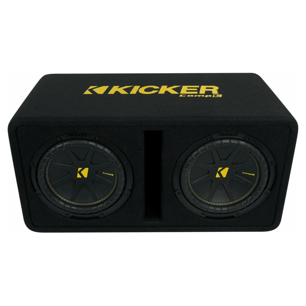 Kicker CompC DCWC102, bassreflekskasse med 2x10-tommers subwoofere, 2 ohm