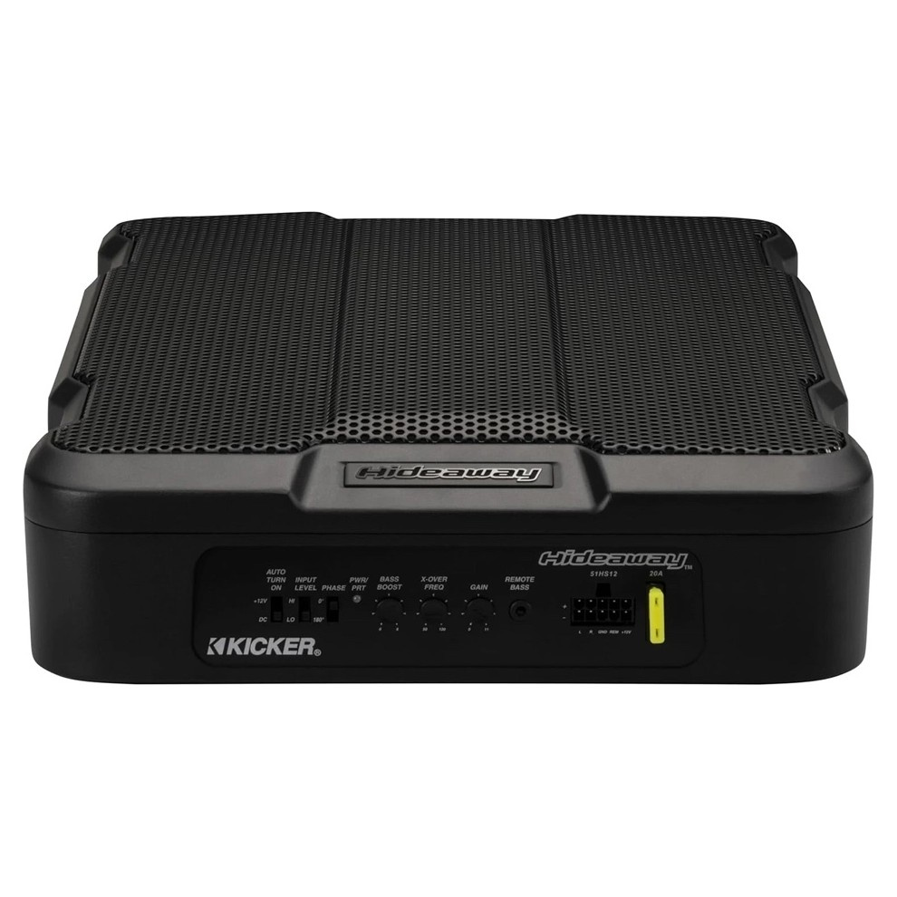 Kicker Hideaway HS12, aktiv subwooferkasse på 12 tommer