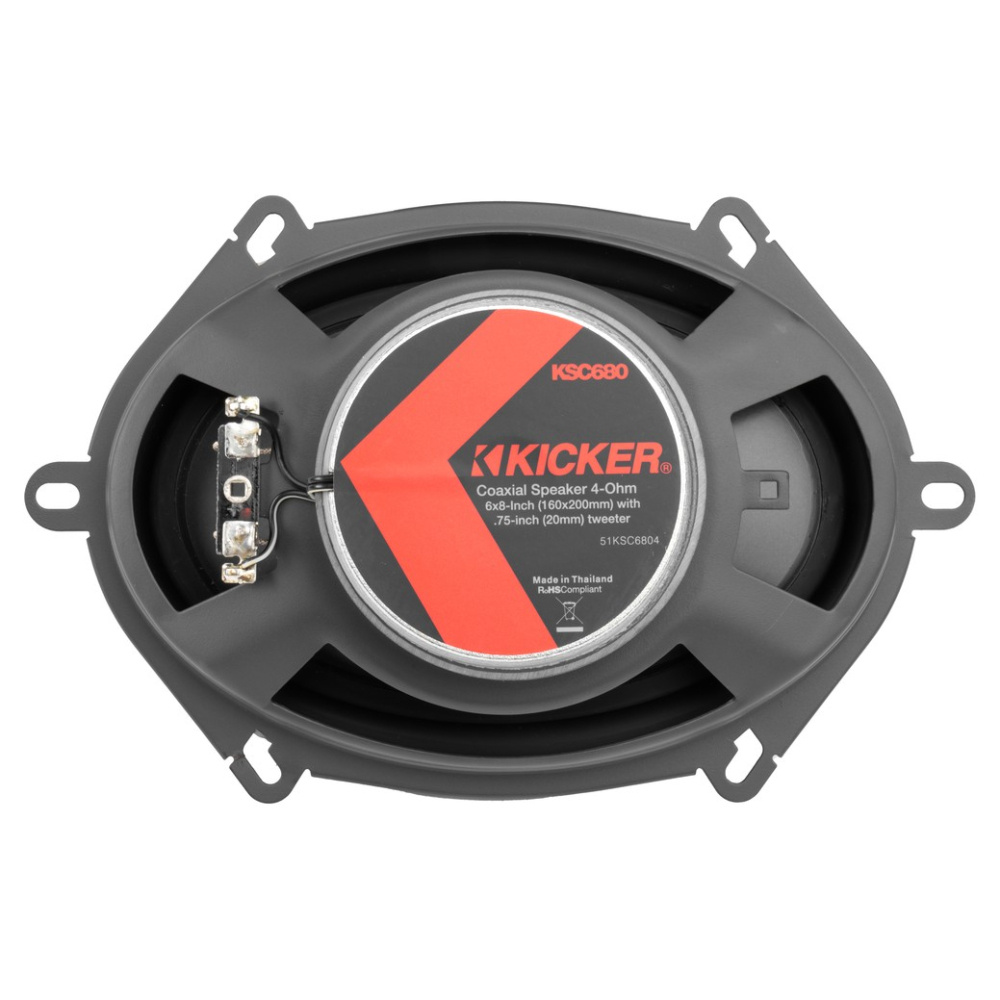 Kicker KSC6804, 6x8-tommers koaksialhøyttalere, par