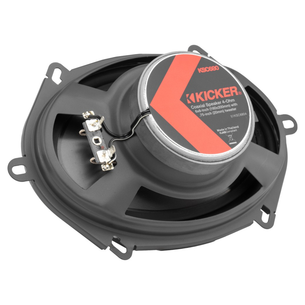 Kicker KSC6804, 6x8-tommers koaksialhøyttalere, par
