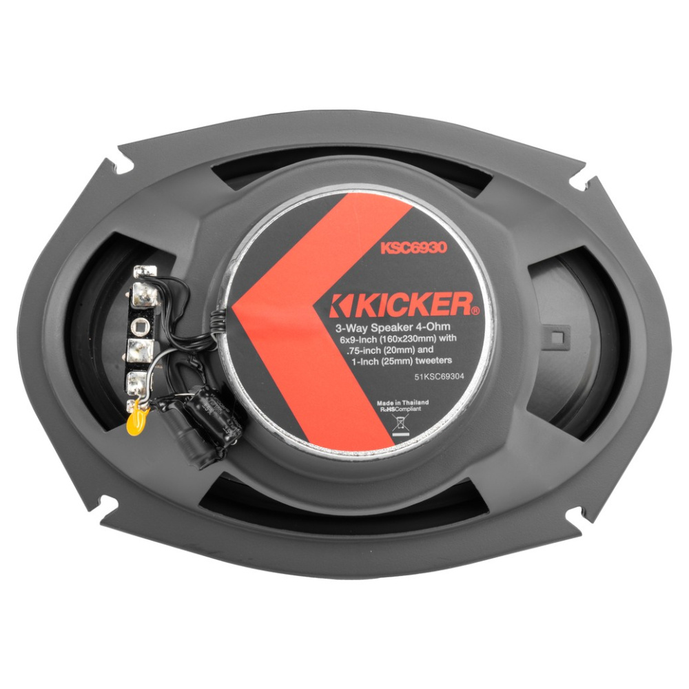Kicker KSC69304, 6x9-tommers 3-veis koaksialhøyttalere, par