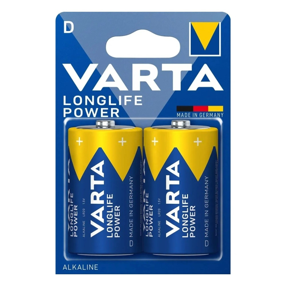 Varta Longlife Power D, alkaliske batterier 2-pack