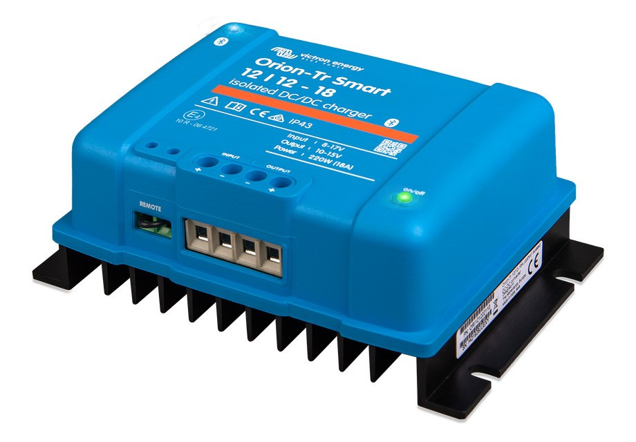 Victron Orion-Tr Smart DC-DC-lader, 12V inn 12V ut, isolert 18A