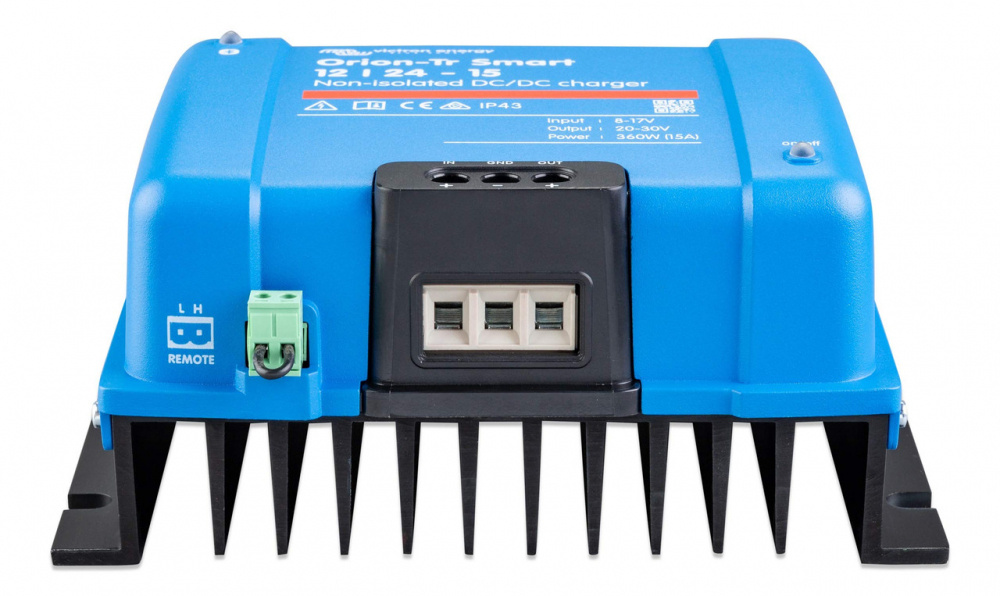 Victron Orion-Tr Smart DC-DC-lader, 12V inn 24V ut, uisolert 15A