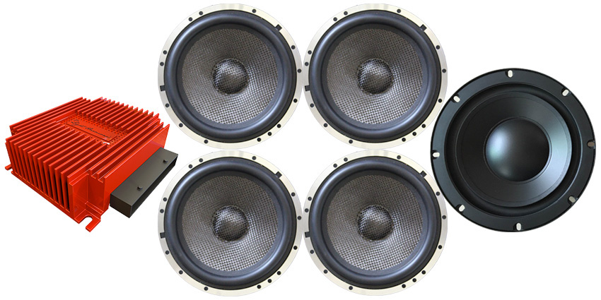 Light Harmonics store høyttalerpakke for Tesla Model S