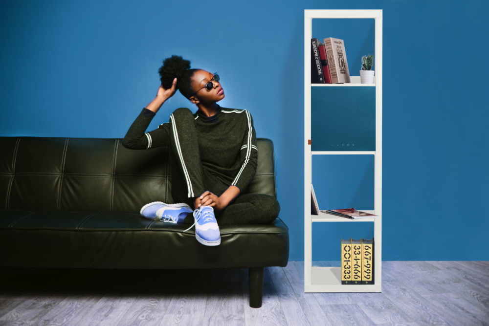 Morel Högtalare i vitt, Bluetooth-högtalare anpassad för Kallax/Expedit