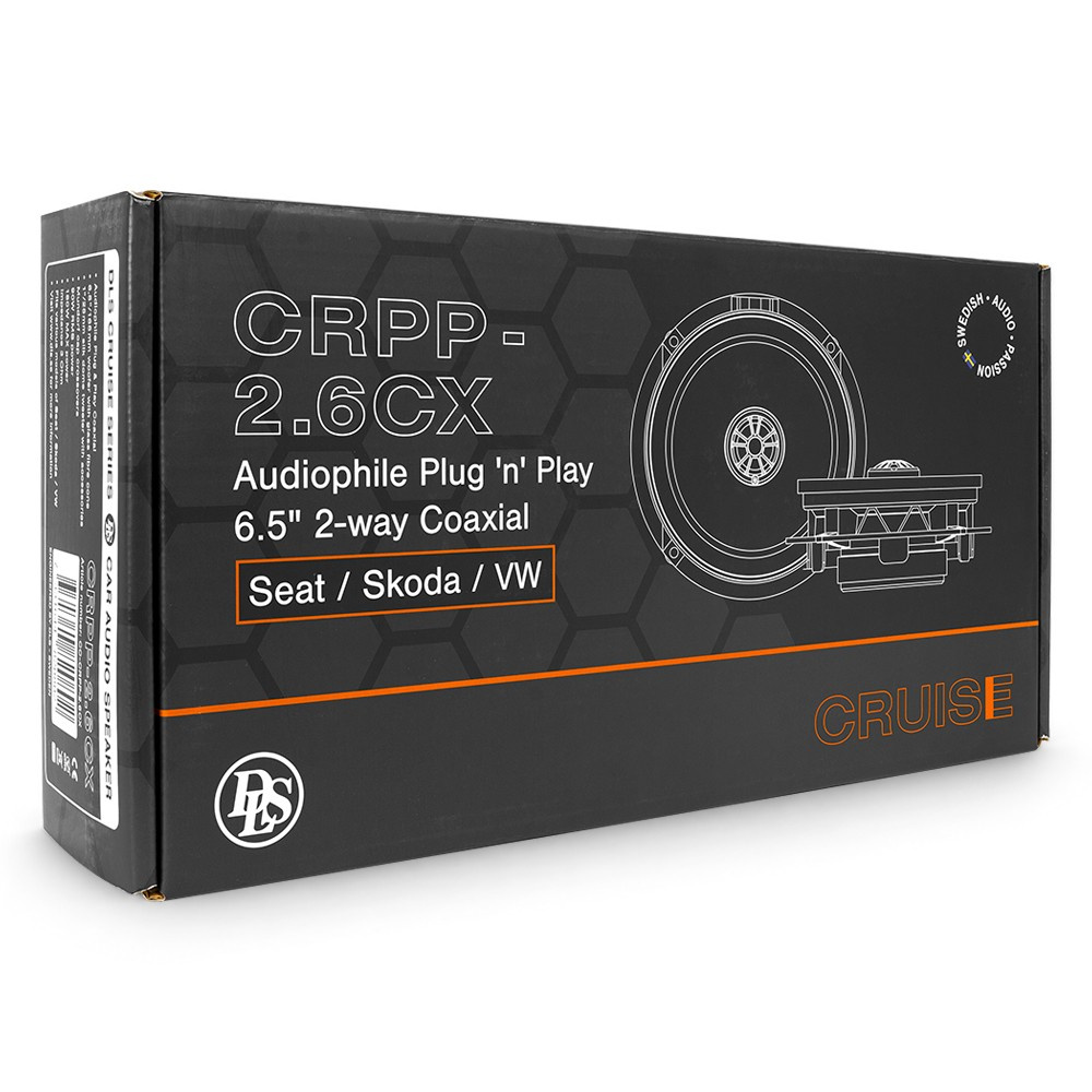 DLS Cruise CRPP-2.6CX, modellanpasset koaksialhøyttaler til VW, SEAT & Skoda