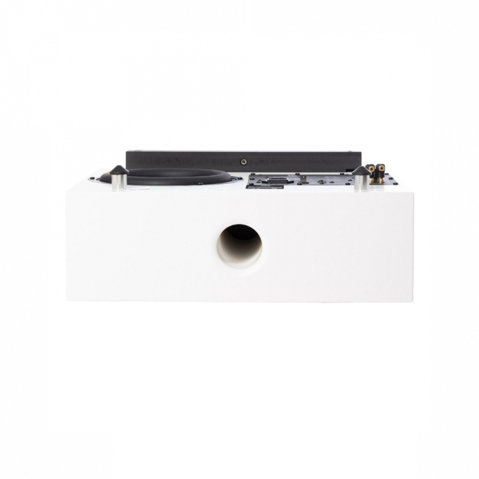 DLS Flatsub Midi vegghengbar aktiv subwoofer, matt hvit