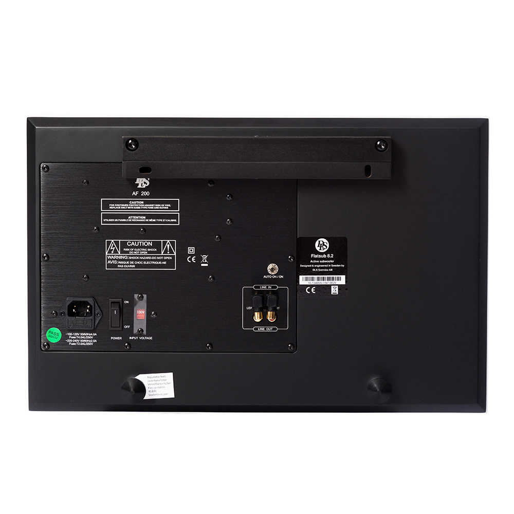 DLS Flatsub 8.2 vegghengbar aktiv subwoofer, matt hvit