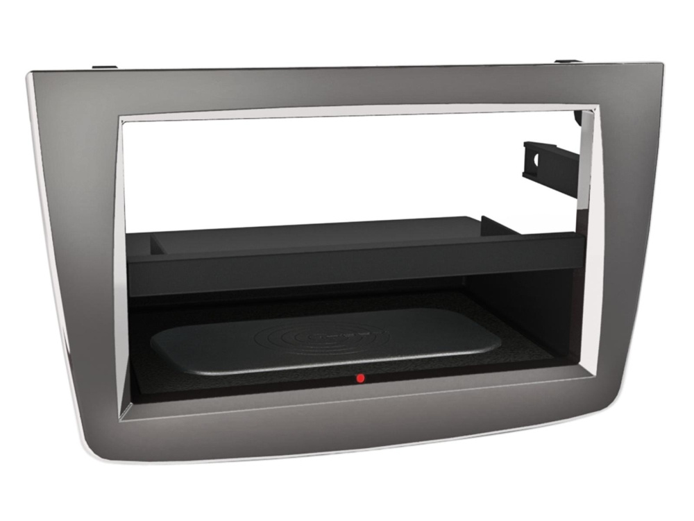 2-DIN Monteringsram Inbay Alfa Romeo Mito, sølv