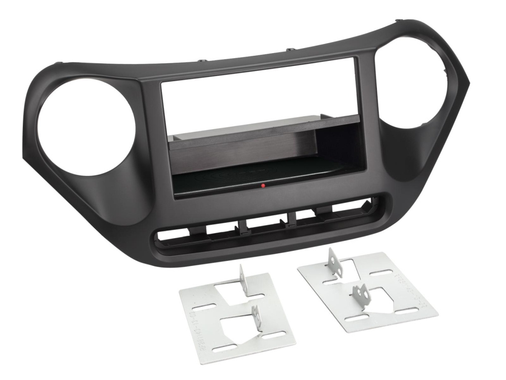 Facia-plate 2-DIN Hyundai i10, svart