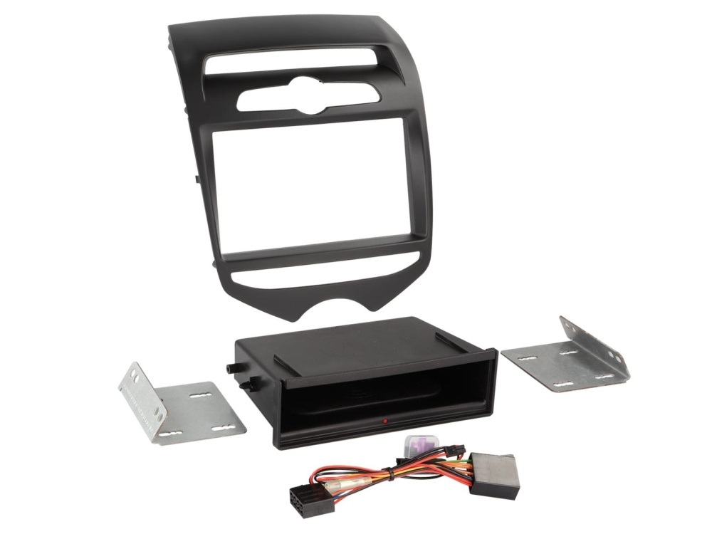 2-DIN fasadeplate INBAY® Hyundai IX20, matt svart