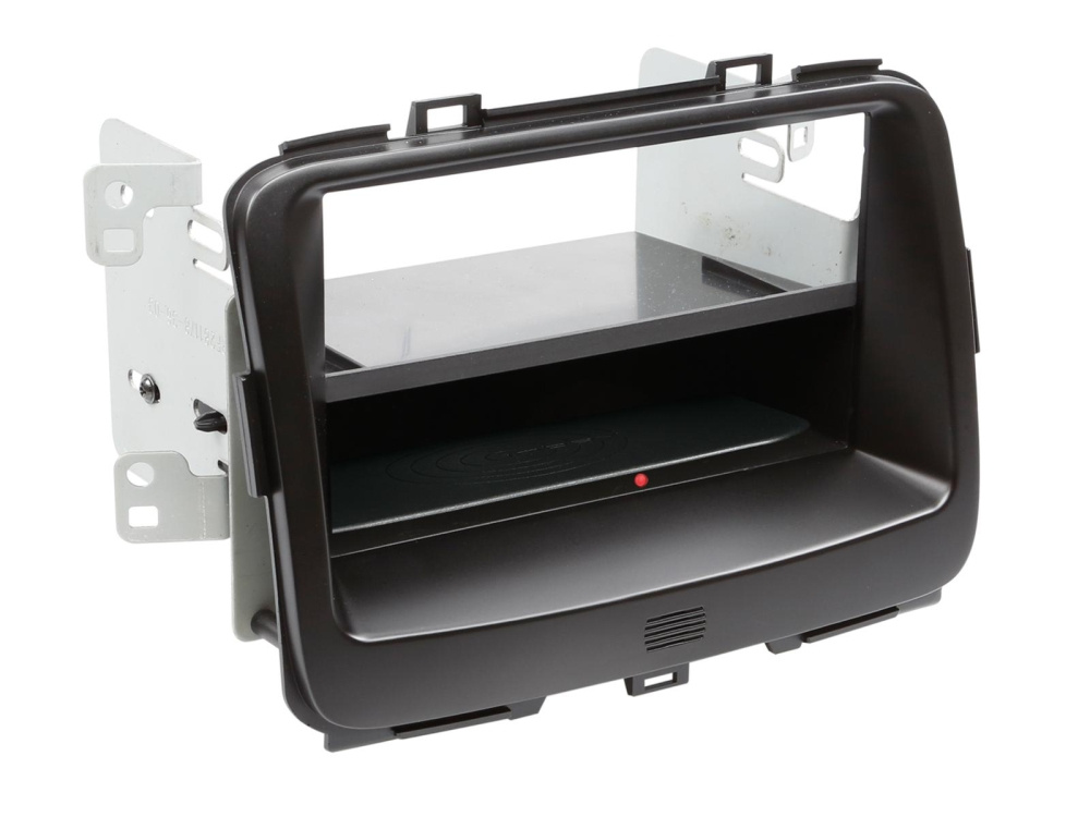 1-DIN monteringsramme m. trådløs lading Kia Carens 2013>, svart