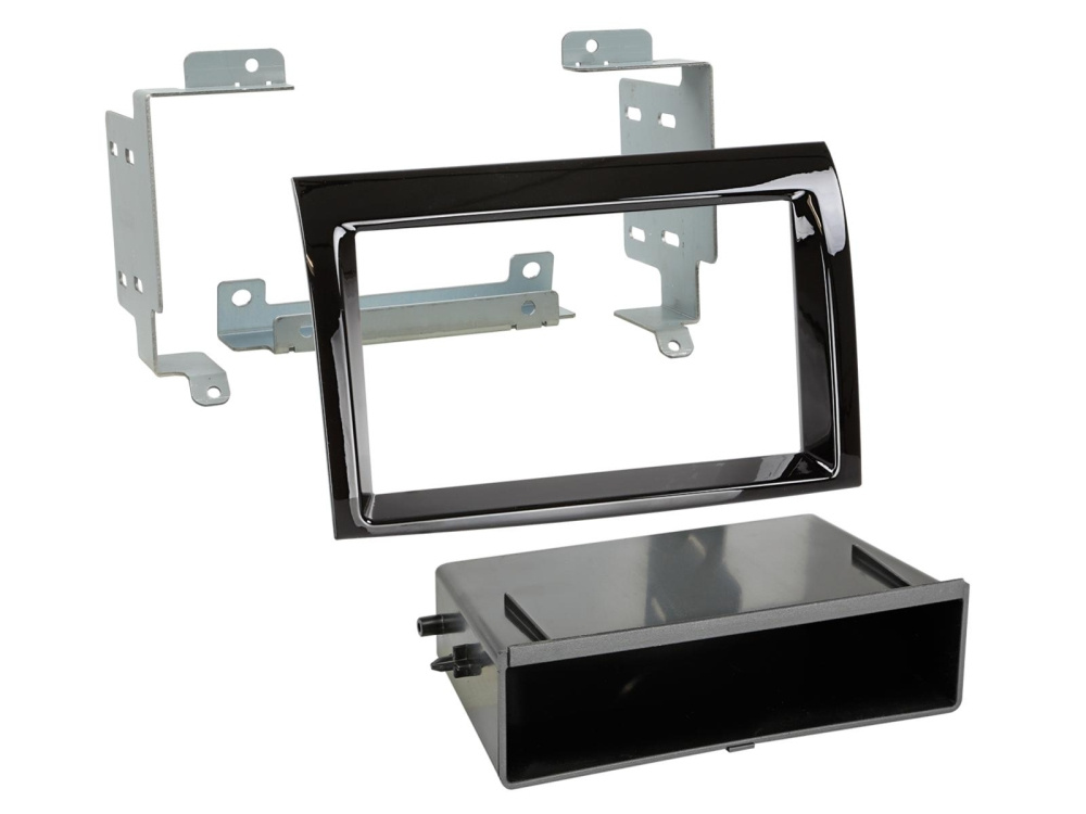 Monteringsramme 2-DIN med oppbevaringsrom Citroen/Fiat/Opel/Peugeot