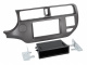 Monteringsramme 2-DIN med oppbevaringsrom Kia Rio, antrasitt Monteringsramme 2-DIN med oppbevaringsrom Kia Rio, antrasitt