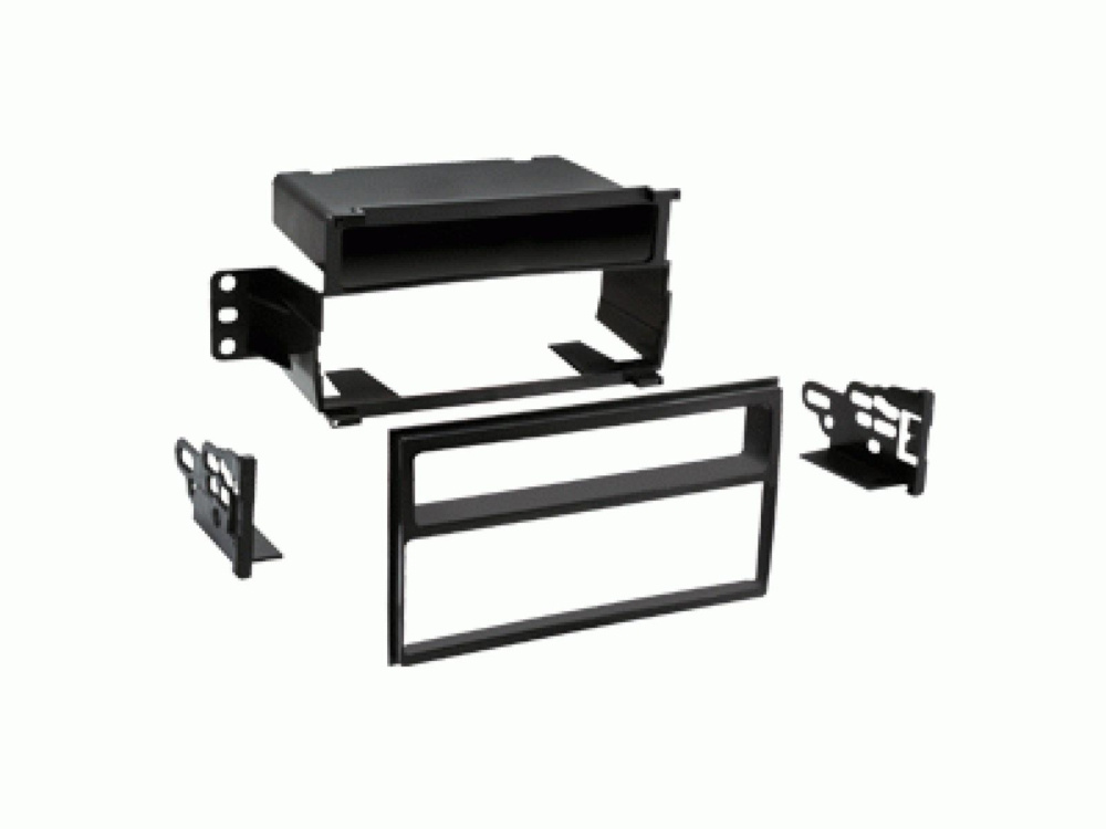 Monteringsramme 1-DIN med oppbevaringsrom Nissan Juke/Tiida, piano svart