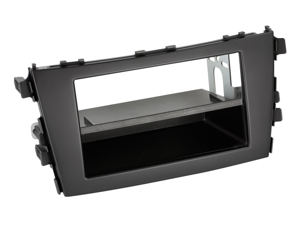 Monteringsramme 2-DIN med oppbevaringsrom, Suzuki Celerio 2014-2019, svart