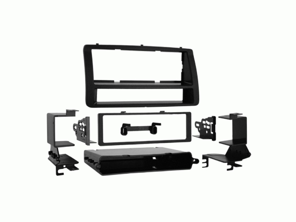 Monteringsramme 1-DIN med oppbevaringsrom Toyota Corolla 2002-2007, svart