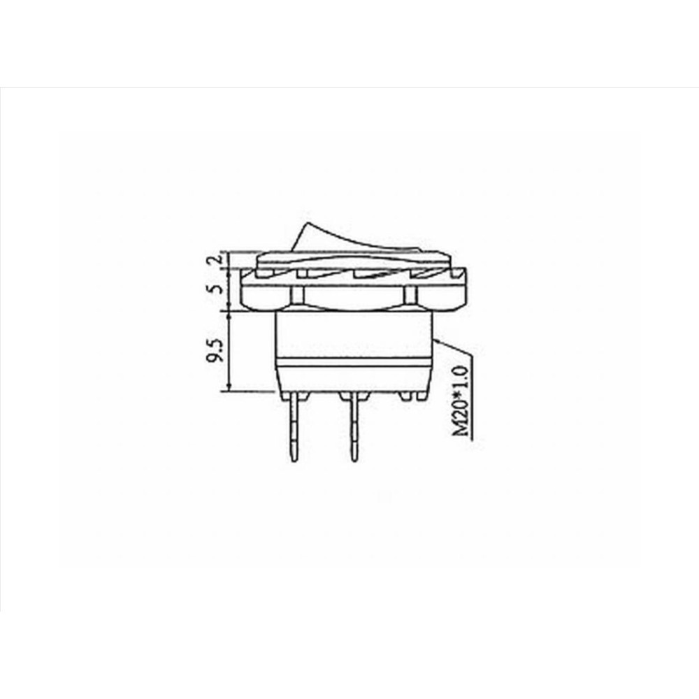 Vekselbryter ON/OFF/ON svart