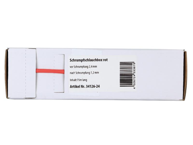 Röd krympslang 2.4 mm - 1.2 mm, metervara