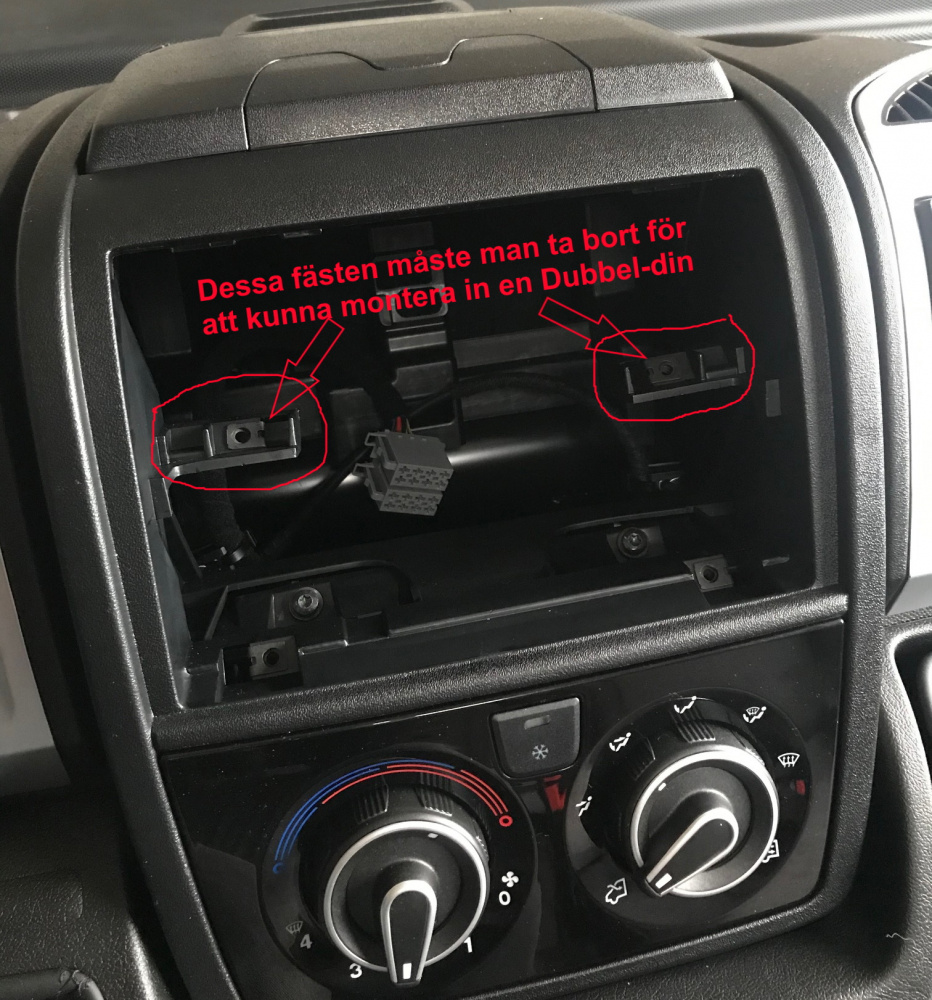 Monteringsramme 2-DIN Citroen/Fiat/Opel/Peugeot