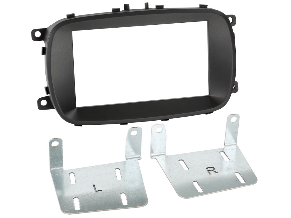 Monteringsramme 2-DIN Fiat 500X, svart