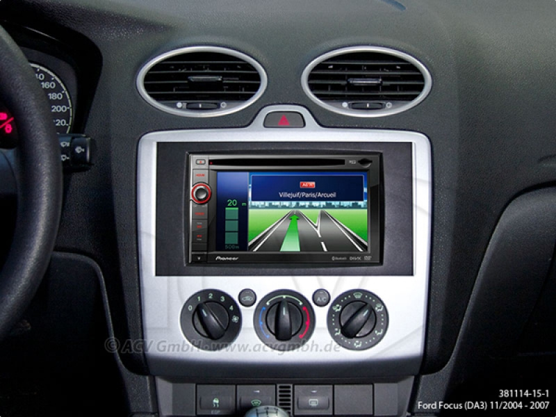 Monteringsram Ford 2-DIN 2003- svart