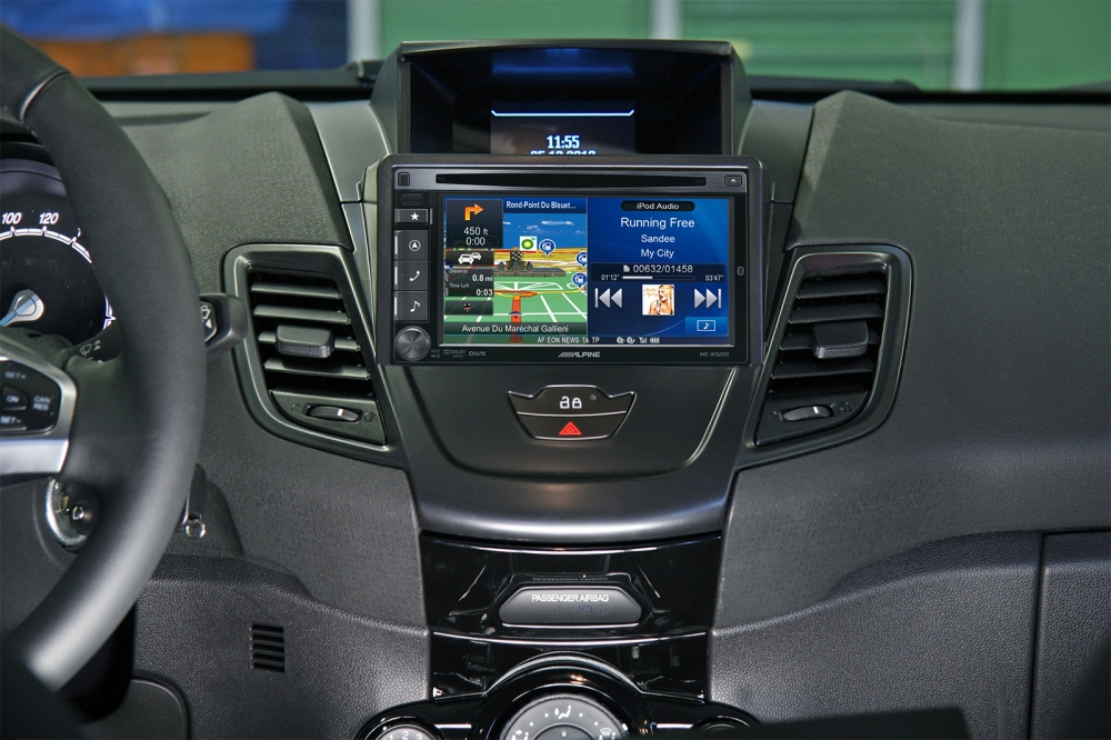 Monteringsramme 2-DIN Ford Fiesta, svart