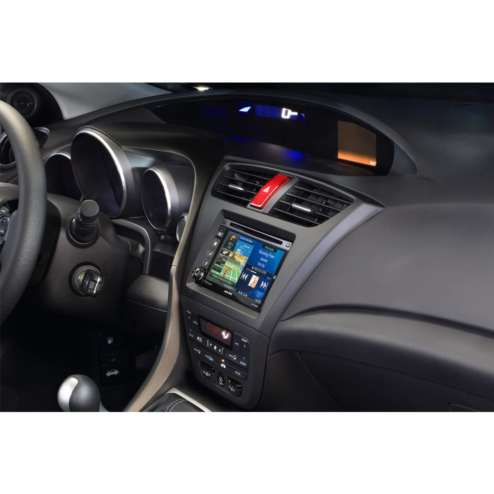 Monteringsramme 2-DIN Honda Civic, svart