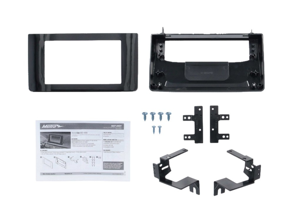 Monteringsramme 2-DIN Honda Civic, svart