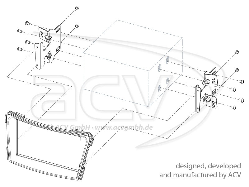 Monteringsram 2-din Hyundai i 40 2011- pianolack