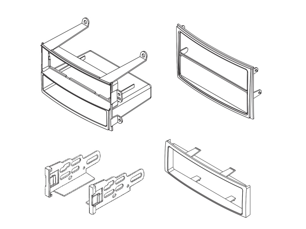 Monteringsramme 2-DIN med oppbevaringsrom, Nissan 350Z 2006-2009