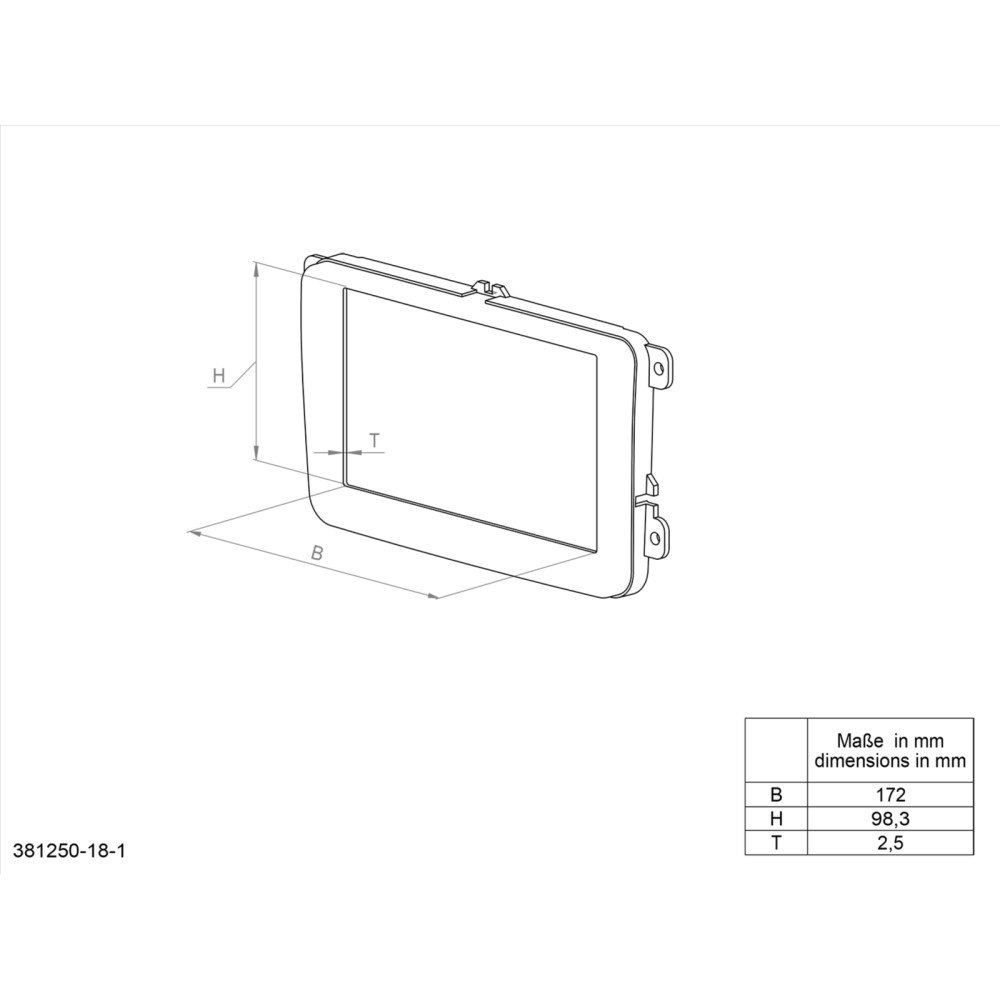 ACV Monteringsram 2-DIN til Fiat/Nissan/Open/Renault