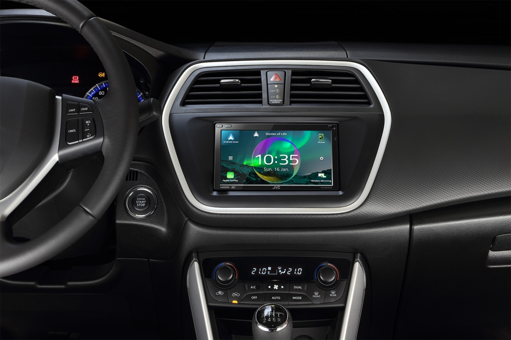 Monteringsramme 2-DIN Suzuki SX4 S-Cross, svart