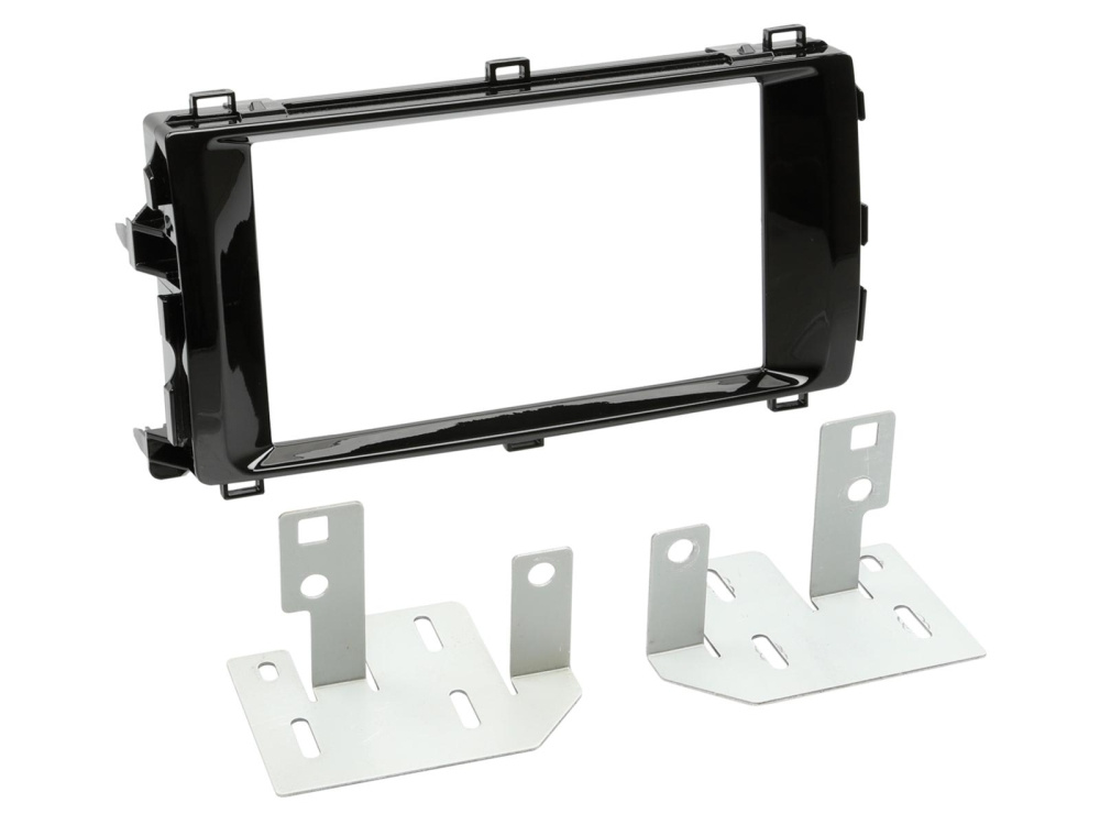 Monteringsramme 2-DIN Toyota Auris, piano svart