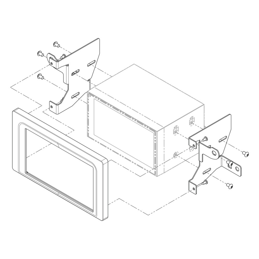 Monteringsramme 2-DIN Toyota Aygo X, piano svart