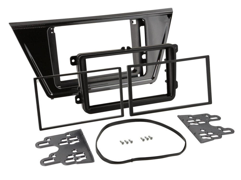 Monteringsramme 2-DIN VW Touran 2015-2021, piano svart