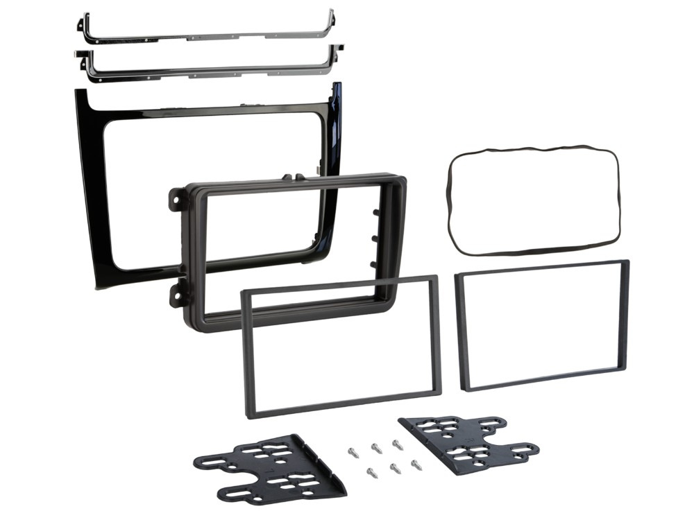 Monteringsramme 2-DIN VW Polo 2014-2017, piano svart