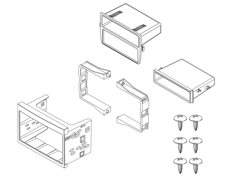 ACV Monteringsramme 2-DIN Porsche 911/Boxster/Cayman