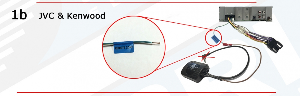 ACV Ledningsadapter til rattkontroll, JVC