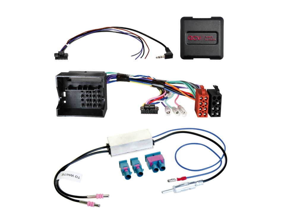Rattstyringskabelsett Seat/Skoda/VW, Fakra>DIN
