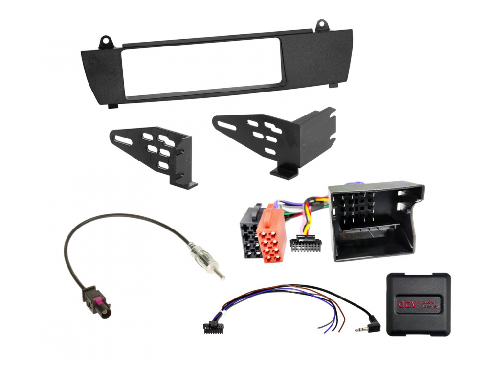 1-DIN Kit BMW X3 E83 Rattstyring/antenneadapter