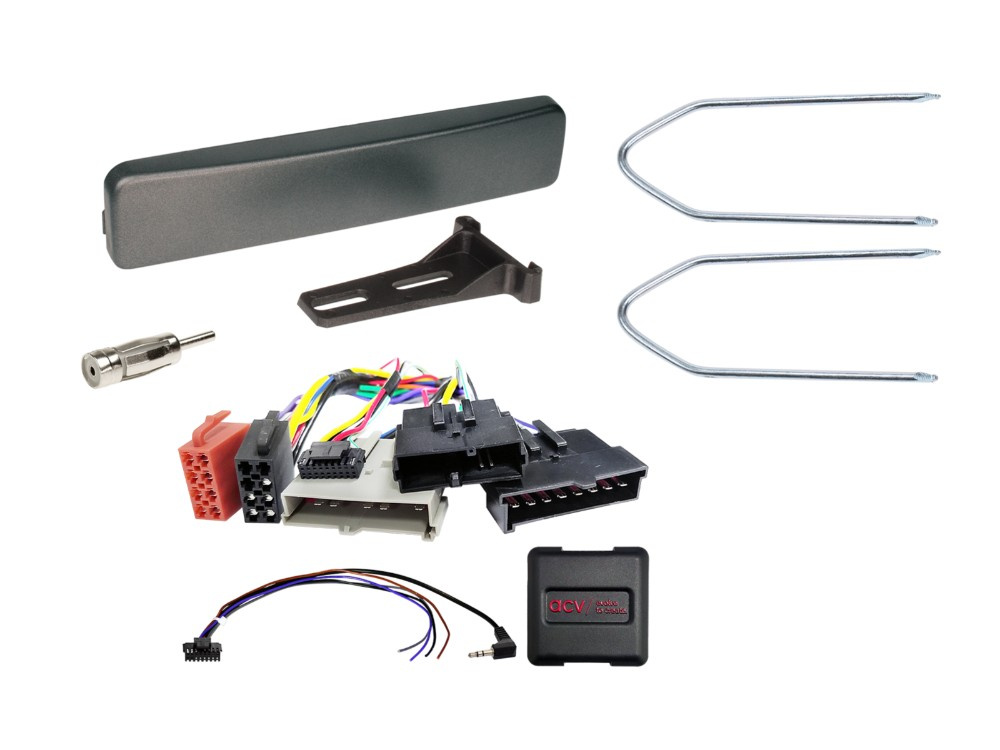 1-DIN Monteringsramme Ford antrasitt, 8Pin/8Pin/17Pin SWC