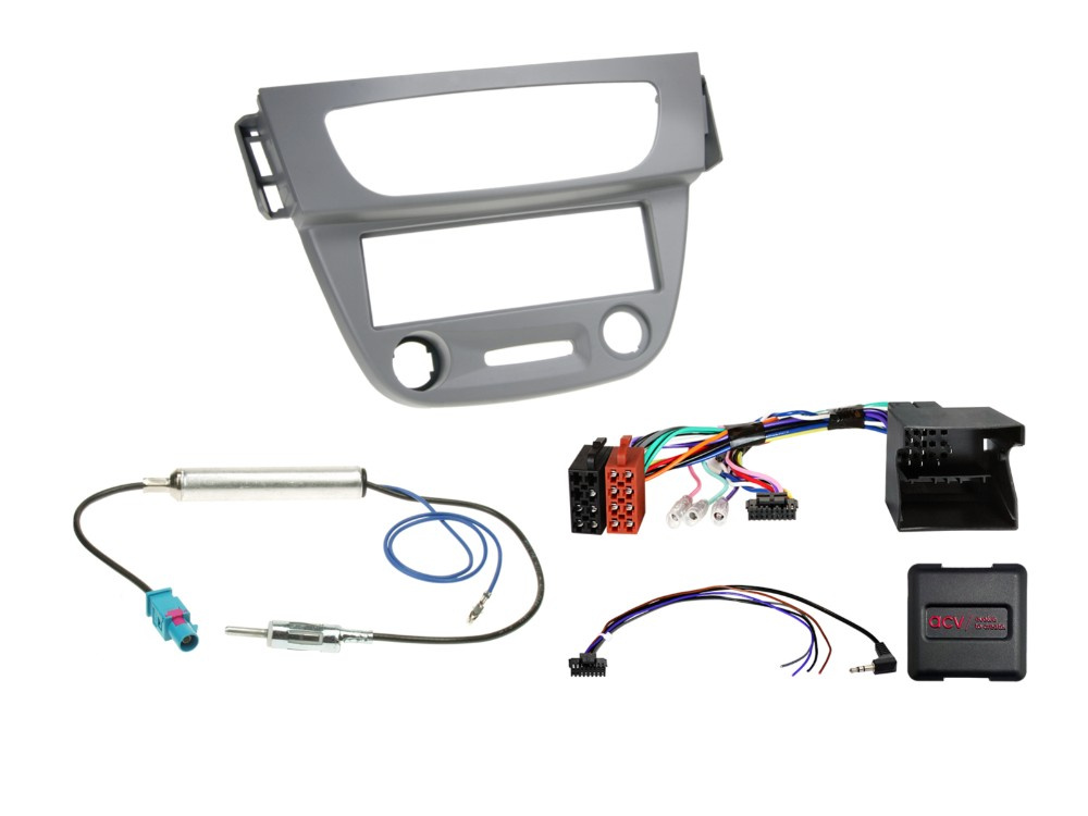 1-DIN Installationssett Renault Megane/Fluence grå