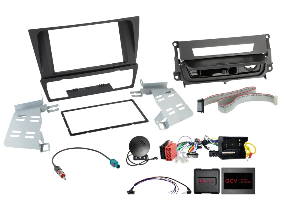 ACV Installationskit 2-DIN BMW 3-serie E90/E91, svart