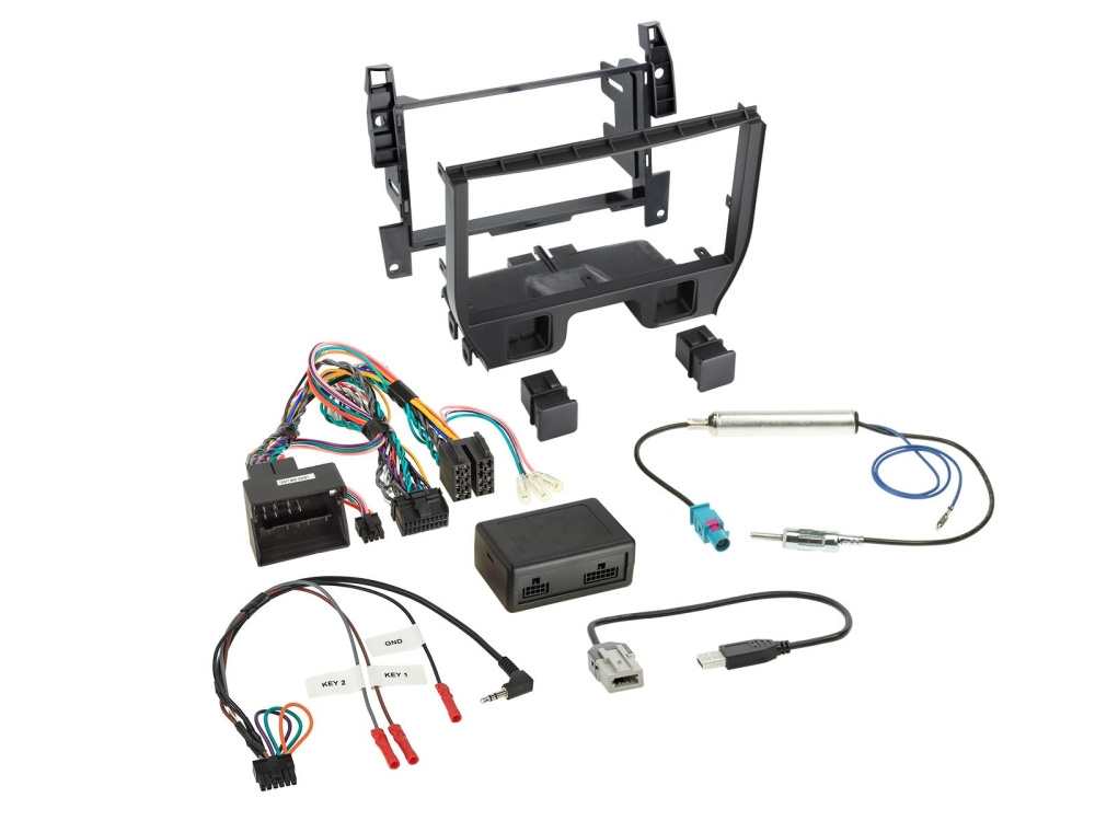 2-DIN Kit Citroën C3/DS3 Rattstyring/USB/antenneadapter