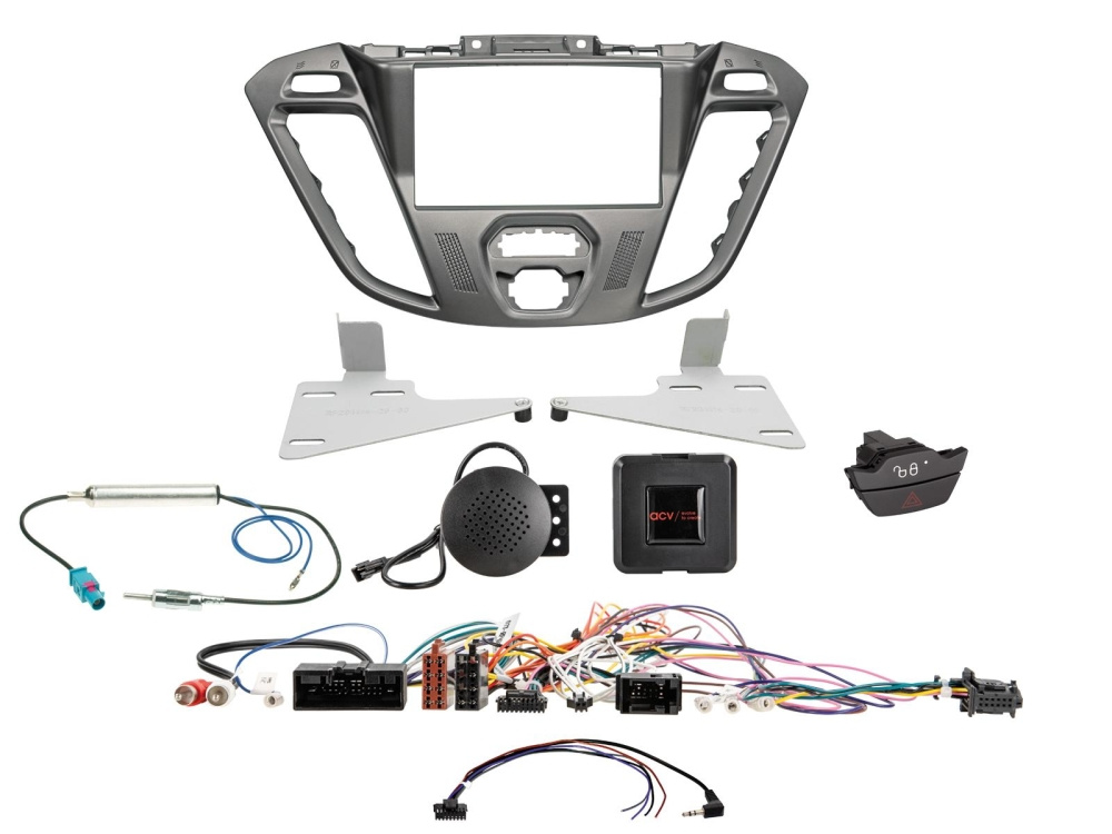 2-DIN Kit Ford Custom 2012-2016, phoenix sølv